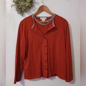 Bedford Fair Blouse 2 Piece Set Xl Vintage